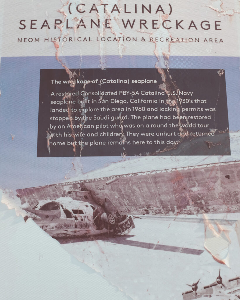 Catalina Airplane Wreckage Tabuk – information given on official plate at the site on Tabuk beach