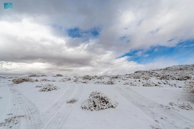Snow in tabuk
