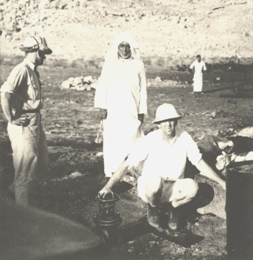 Die Begeisterung war groß, als die Ventile für den Test an der Bohrung Dammam Nr. 1 geöffnet wurden, doch im 21-stündigen Test lieferte die Bohrung nur 98 Barrel Öl